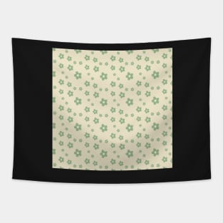 sage retro daisies Tapestry