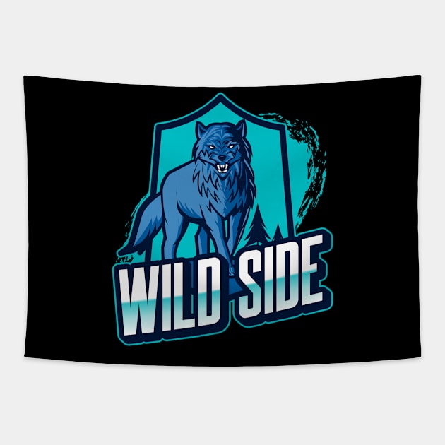 Wild side Tapestry by Wolf Clothing Co