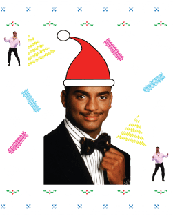 Fresh Prince Of Bel Air Carlton Dance Christmas Knit Pattern Magnet