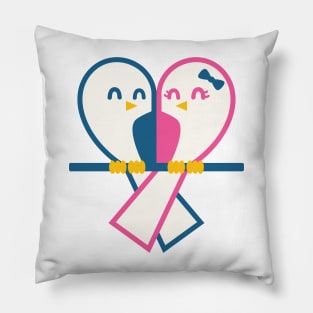 Lovely Bird Couple Pillow