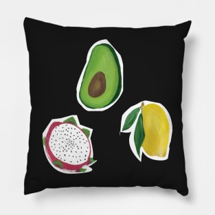 Fruit Stickers-Avocado-Dragon Fruit-Lemon-Trendy Stickers- Waterbottle and Laptop Stickers Pillow