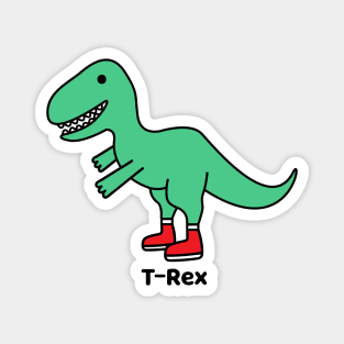 Tyrannosaurus With His Shoes Magnet