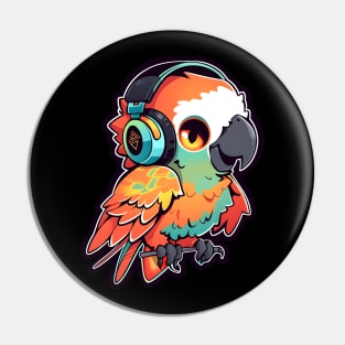 Parrot Headphones Pin