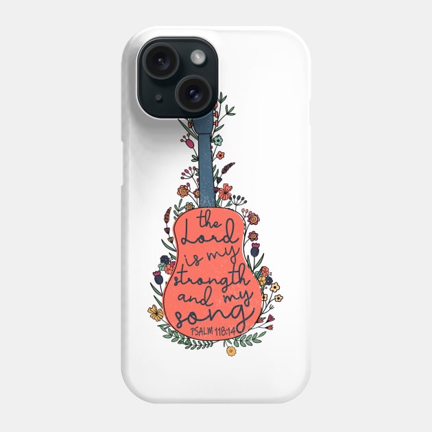 Psalm 118 14 Christliches Design Phone Case by Dojaja