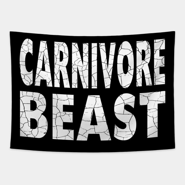 CARNIVORE BEAST Distressed Grunge Style Original Design Tapestry by CarnivoreMerch