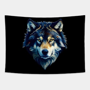 Blue Wolf Wildlife Tapestry