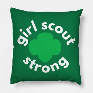 Standing Girl Scout Strong! Pillow