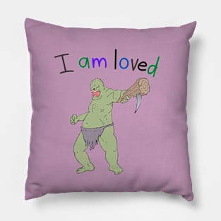 I Am Loved Cyclops Monster Barbarian Pillow