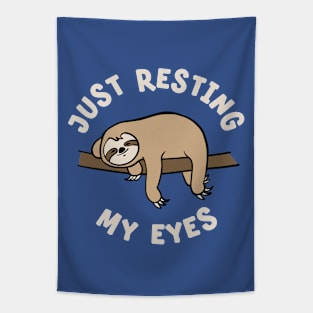 Sleepy Sloth Just Resting My Eyes Naptime Tapestry