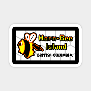 Hornby Island - Horn-Bee - Island Bee Honeycomb Design - Hornby Island Magnet