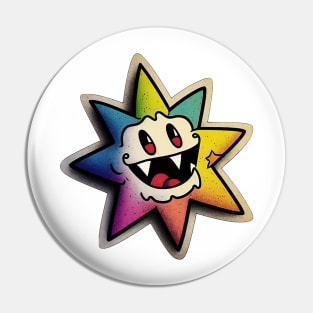 Cartoon colourful star Pin