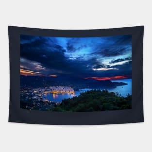 Skopelos island twilight Tapestry