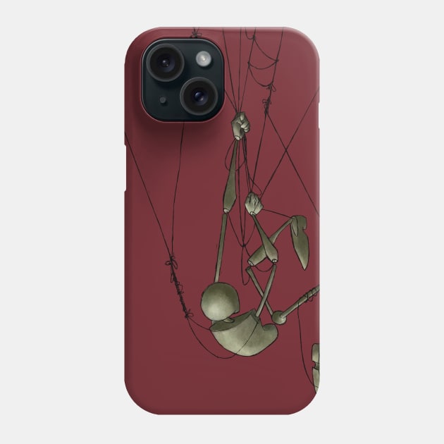 Creepy Puppet Climbing Phone Case by SuspendedDreams