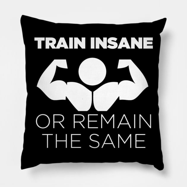 Train Insane or Remain the Same Pillow by Marks Marketplace