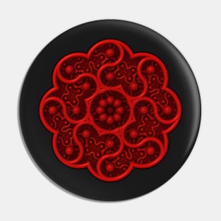 Eight-Sided Mandala with Yin-Yang Theme Pin