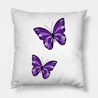 Purple Butterflies Pillow