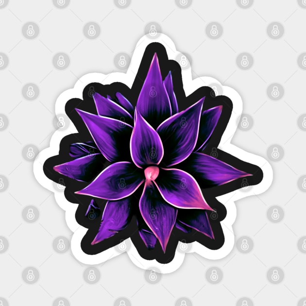 Agave in purple and pink Magnet by FlossOrFi