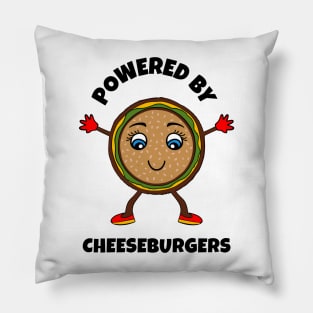 POWERED By Burger Addict Pillow