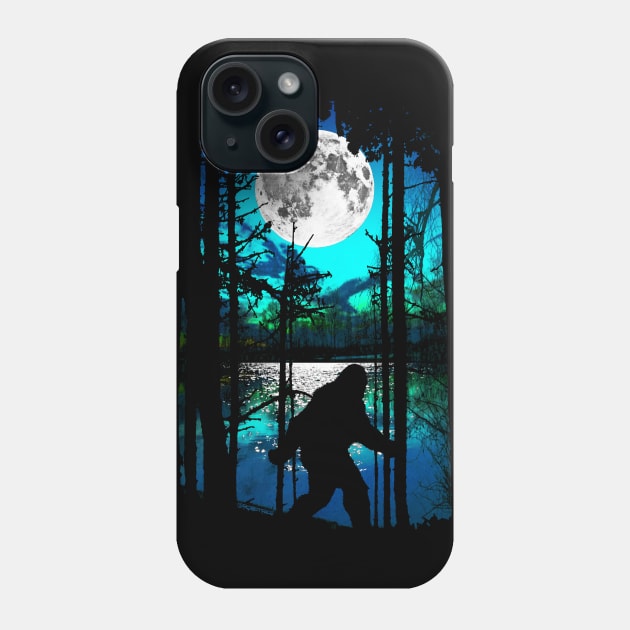 Bigfoot Moon Phone Case by robotface