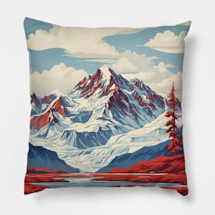 Alaska United States of America Tourism Vintage Poster Pillow