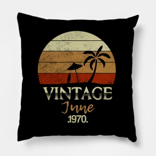 Vintage June 1970 Design 50 Years Old Pillow