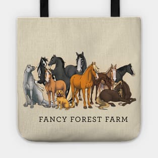 Fancy Forest Farm • Family Portrait • Black Text Tote