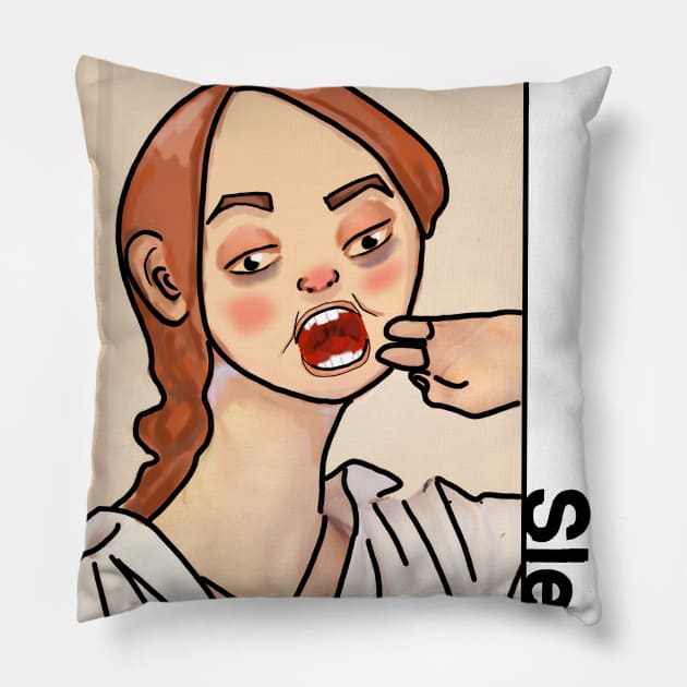 Sleep? Is it a dream? Pillow by alenenock