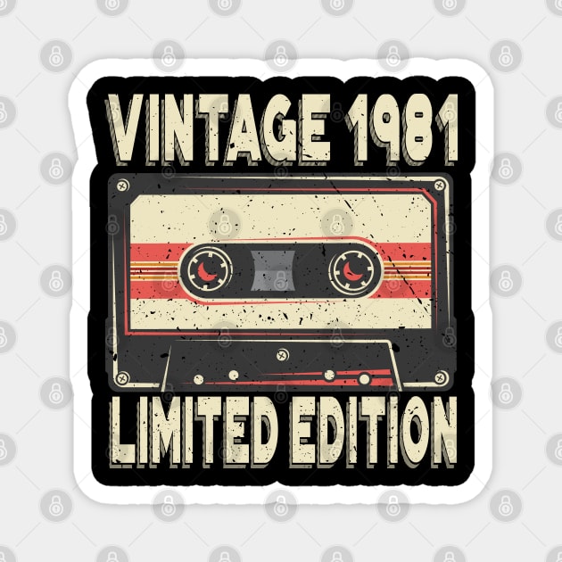 Vintage 1981 Limited Edition 40th Birthday Magnet by aneisha