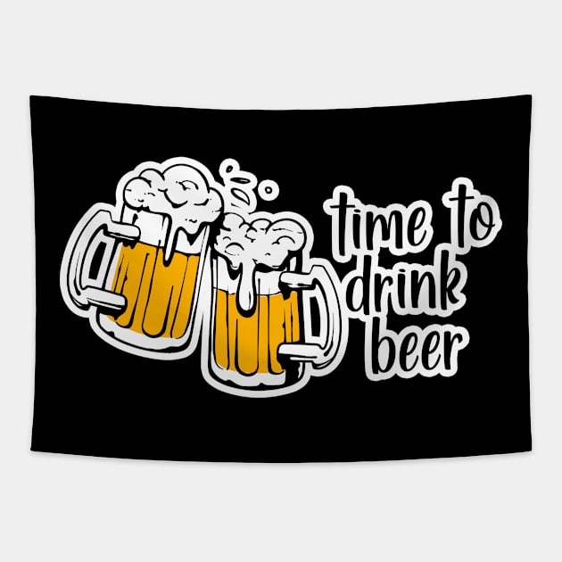 Time to drink beer Tapestry by Josué Leal