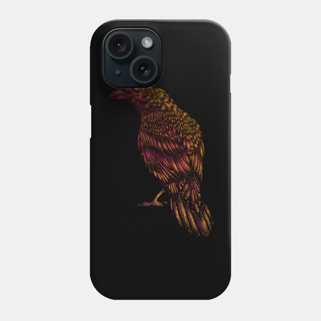 Raven // Literature Mythology Bird Crow Sticker Magnet Mask Phone Case by leepianti