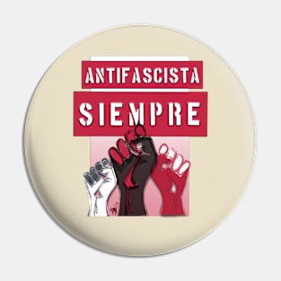 Antifascista Siempre BWR Spanish Pin