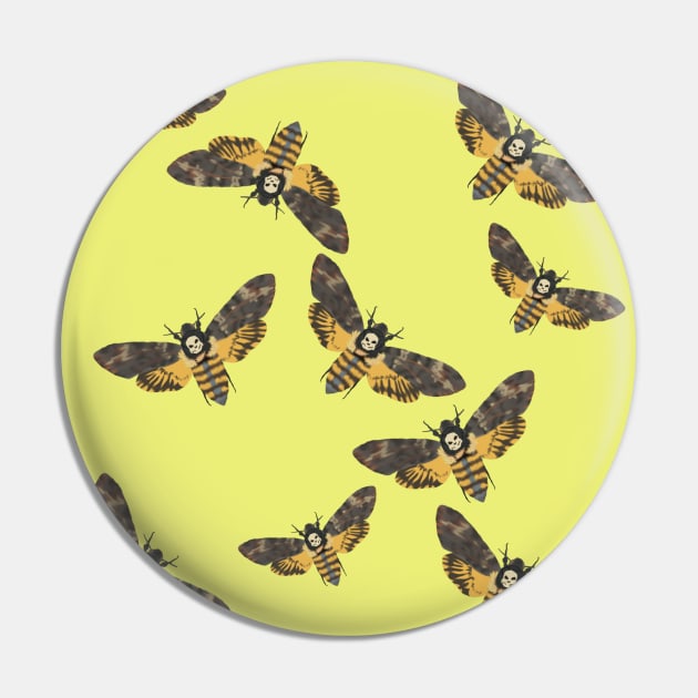 Death's Head Moths Yellow Pin by TrapperWeasel