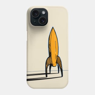 Space Rocket Moon Landing Phone Case