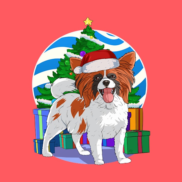 Papillon Cute Santa Christmas Gift by Noseking