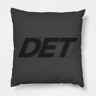 DET Block Logo Black Pillow