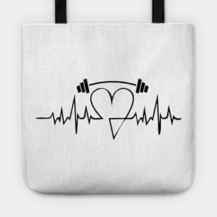 Gym heartbeat Tote