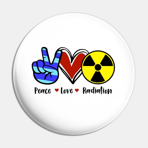 Peace Love Radiation Pin by DANPUBLIC