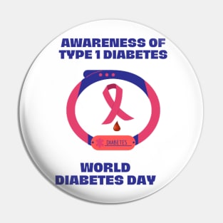 Awareness of type 1 diabetes Pin