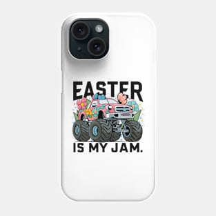 Happy Boys Easter Is My Jam Monster Truck Bunny Kids Women Phone Case