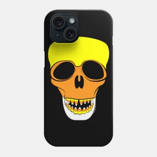 Niche Skull Island Mod Art  Candy Corn Skull Illustration In Color Phone Case