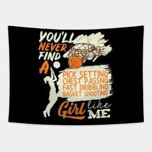 Basketball Girl Like Me Shooting Dribbling Tapestry