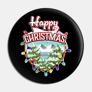 Happy Christmas logo Pin