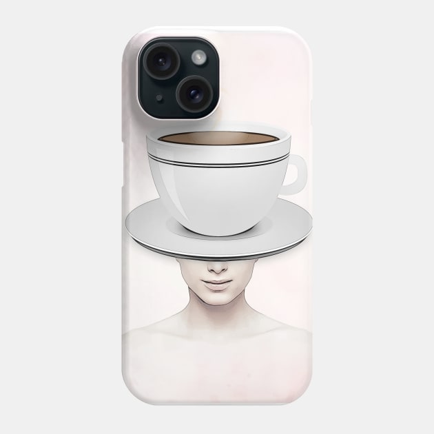 Coffee head portrait Phone Case by reesea