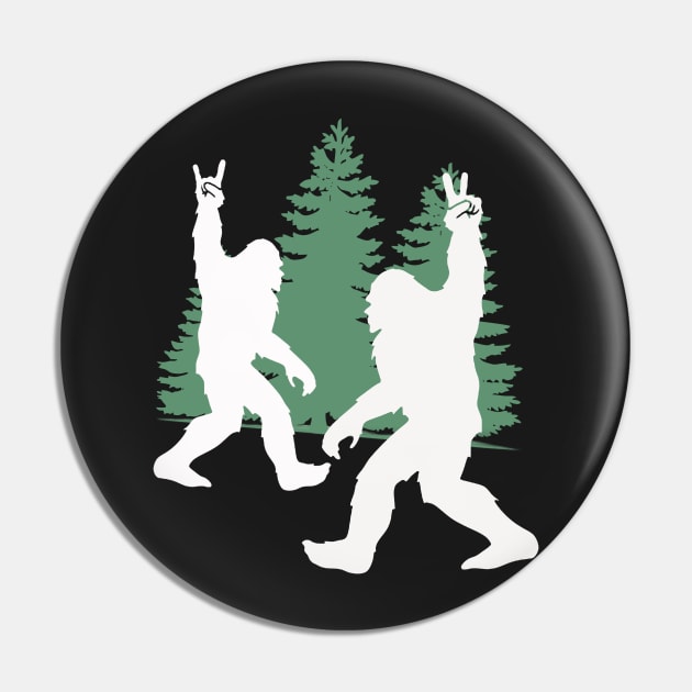 Bigfoot and Sasquatch Crossing Paths in the Woods, Yeti, Yowi, Funny, Science Fiction, Sasquatch Design, Cryptid, Cryptozoology Pin by ThatVibe