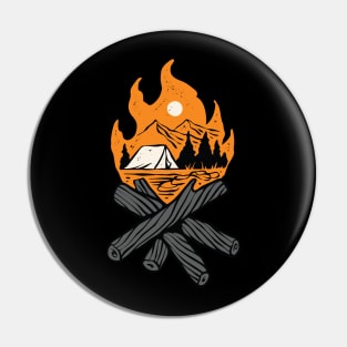 Camp Fire Pin