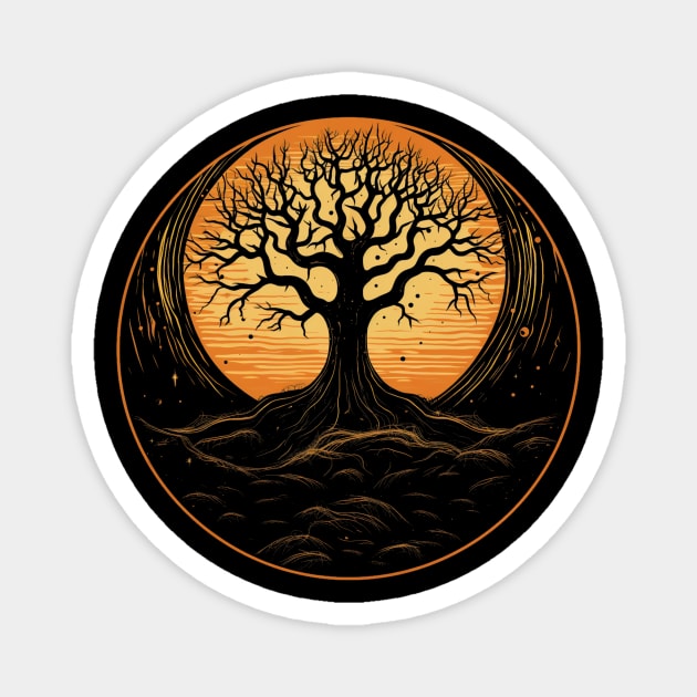 Spooky Halloween - Haunted Forest Shirt - Eerie Art Clothing - "The Cursed Tree" Magnet by The Dream Team