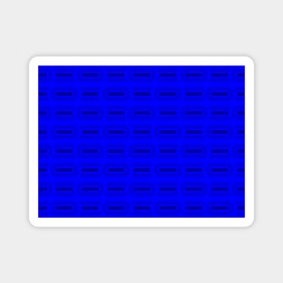 Blue Midcentury Modern Basketweave Retro Modern Design Magnet