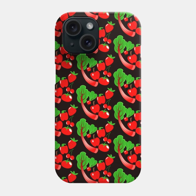 Red Foods Pattern Phone Case by Fad-Artwork