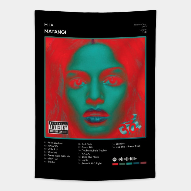 M.I.A. - Matangi Tracklist Album Tapestry by 80sRetro