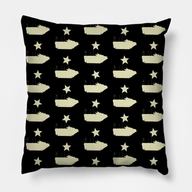 Amphibious Assault Vehicle Pillow by Jared S Davies